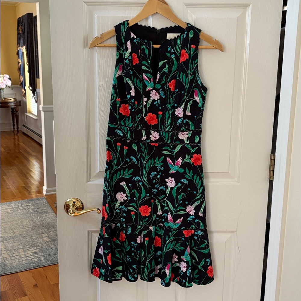 Kate Spade Black Dress with Floral Accents